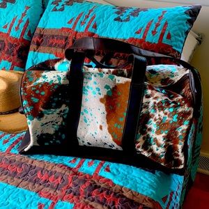 American Darling Acid washed real cowhide bag